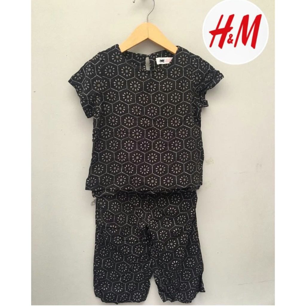 SETELAN BAJU DAN CELANA KULOT ANAK H&M