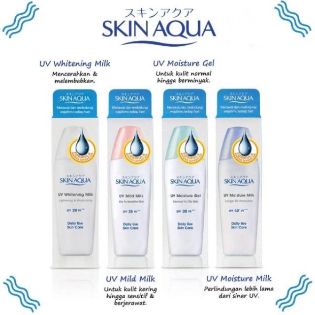 Skin Aqua Sunscreen UV SPF 50 30 25 | Moisture Milk Gel Tone Up