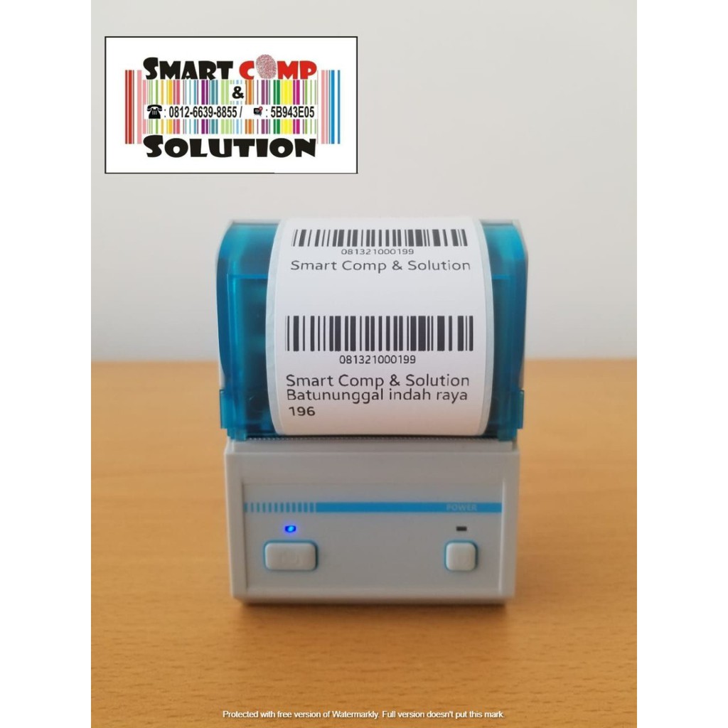 PRINTER STIKER LABEL THERMAL PORTABLE 58MM MP-58LP (USB+BLUETOOTH) PUTIH / WHITE