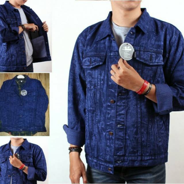 JAKET JEANS DENIM PRIA SANDWASH