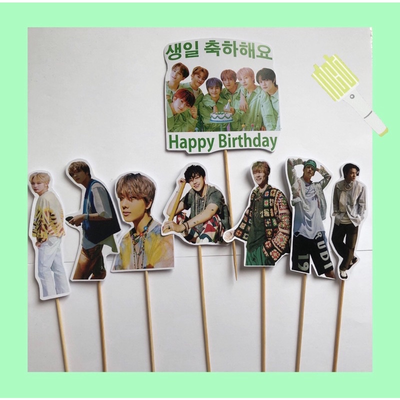 Hiasan Kue Ulang Tahun NCT Dream | Tusukan Kue Toppers Kpop