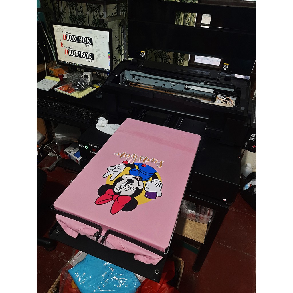 SABLON KAOS SATUAN PRINT DTG KAOS HITAM GELAP A4