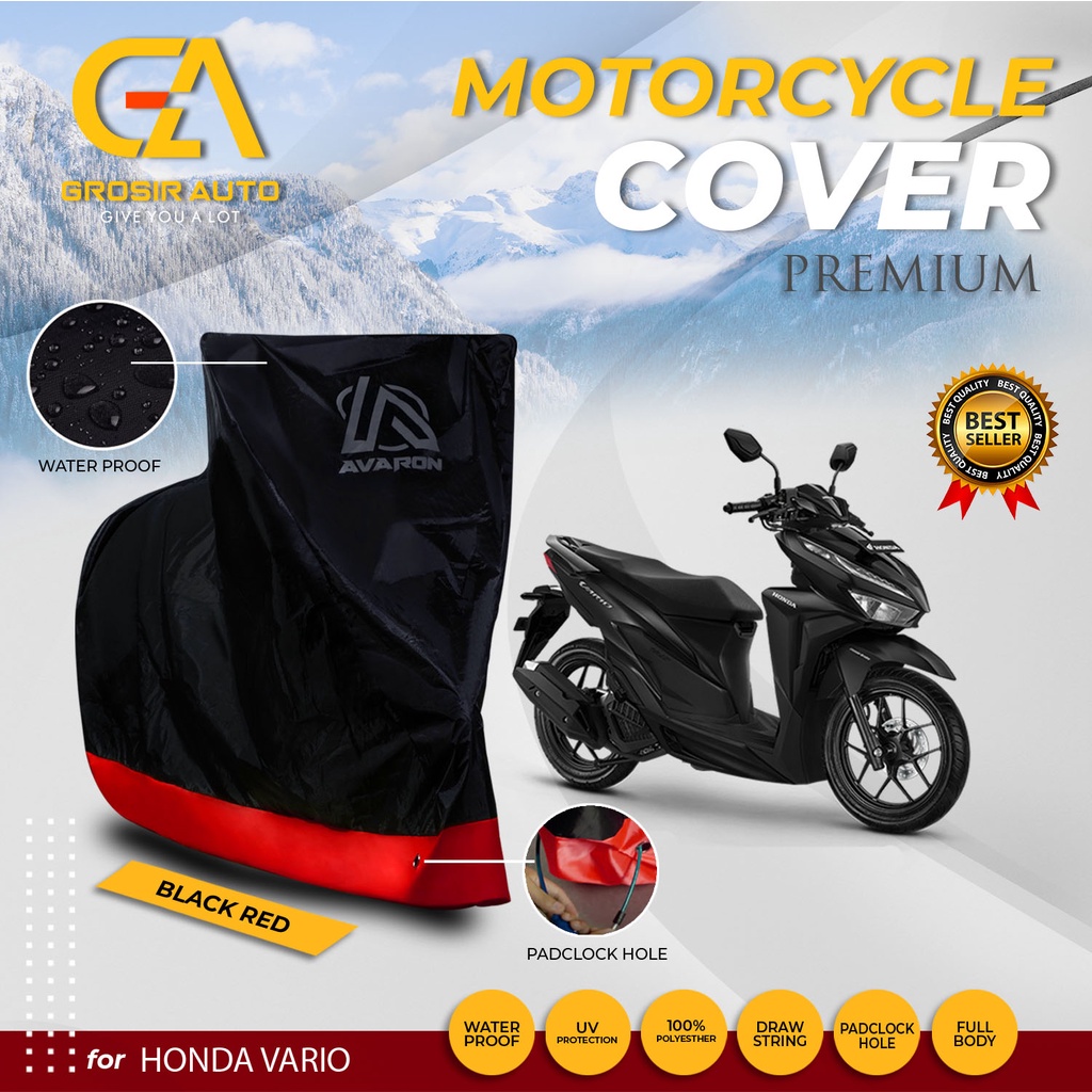 Sarung Motor AVARON PREMIUM VARIO / Penutup Pelindung Body Cover Motor Warna Anti Air Merk Avaron