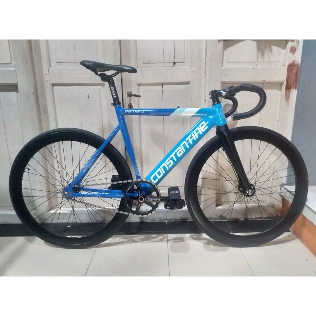 TITIP JUAL FULLBIKE SEPEDA FIXIE CONSTANTINE BARNARD BLUE NEGO