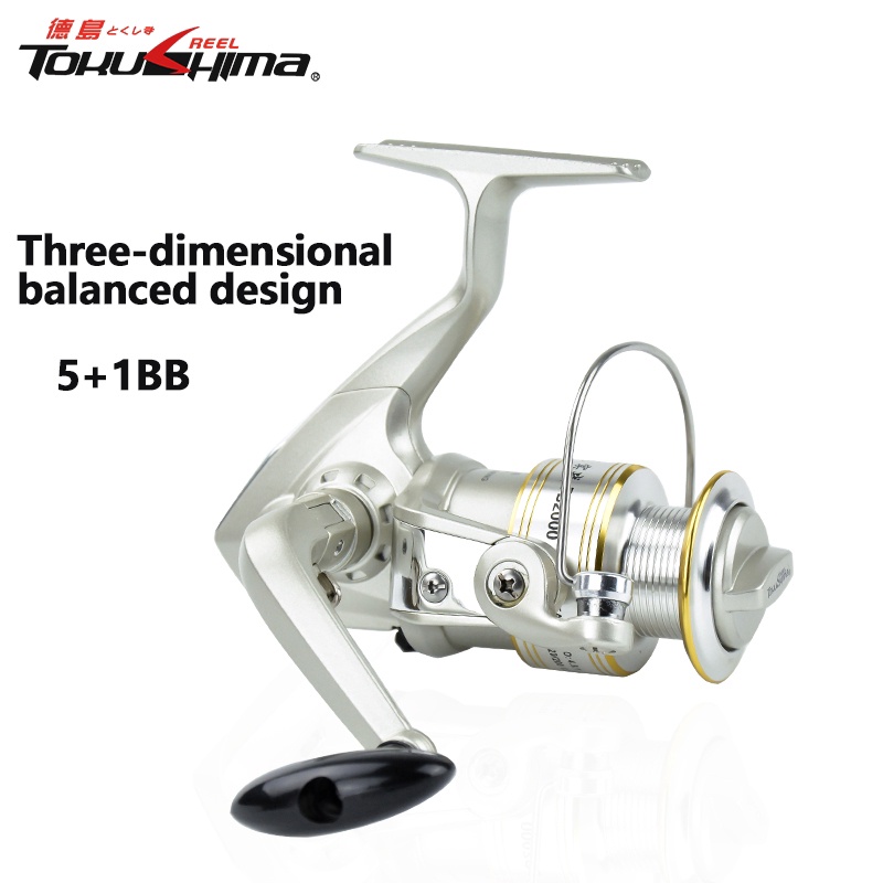 TOKUSHIMA FB 6BB Spinning Reel 15KG Max Drag Power Fishing Reel Fishing Tackles