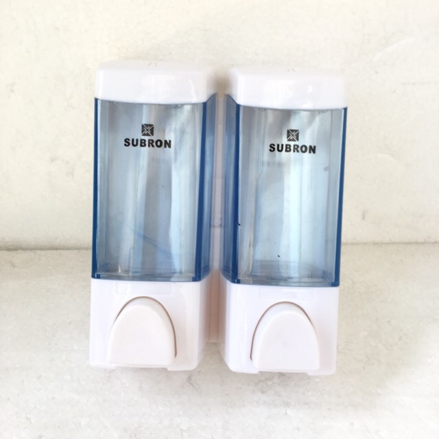 Soap dispenser double tempat sabun cair plastik tebal 300ml*2 / 600ml s912