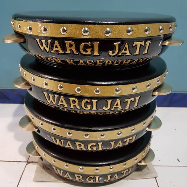 Rebana Hadroh Jepara Ukir Nama Kulit Hitam