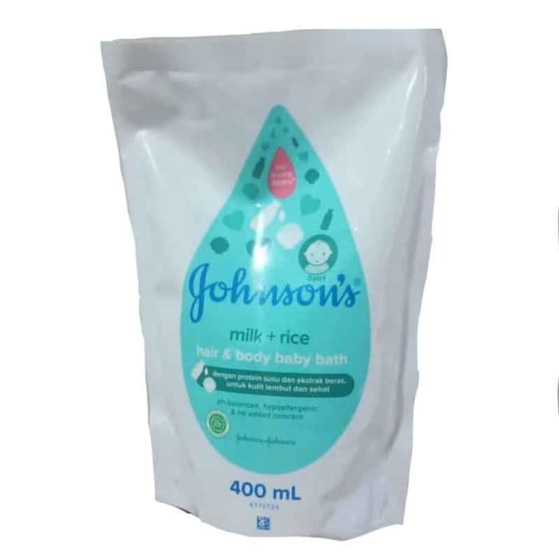 Johnson`s Baby Bath Milk Rice 400ml Refill - Sabun Bayi