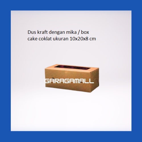 

Kardus packing dus snack dus snack box dus kue kraft cake box mika box cake laminasi uk 10x20x8 cm (10 pcs)