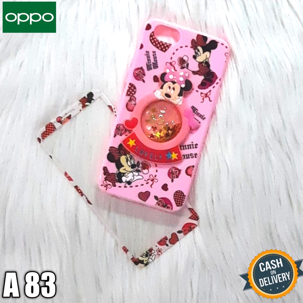 Softcase Oppo A83 Case Water Timbul + Tempered Glass