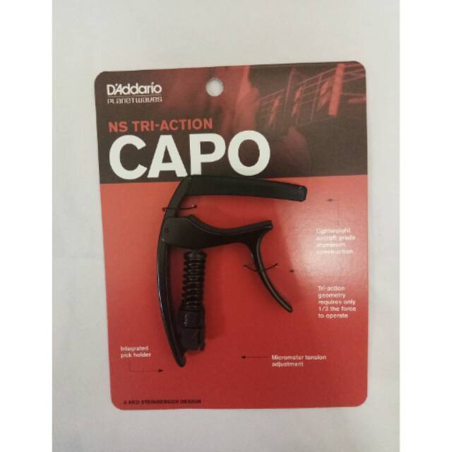Capo Daddario Tri Action PW-CP-09 Untuk Gitar Akustik dan Elektrik Ori