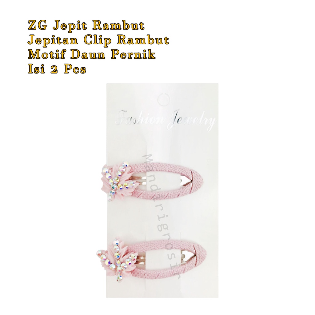 ZG Jepit Rambut *Fashion Jewelry*Jepitan Clip Rambut *Motif Daun