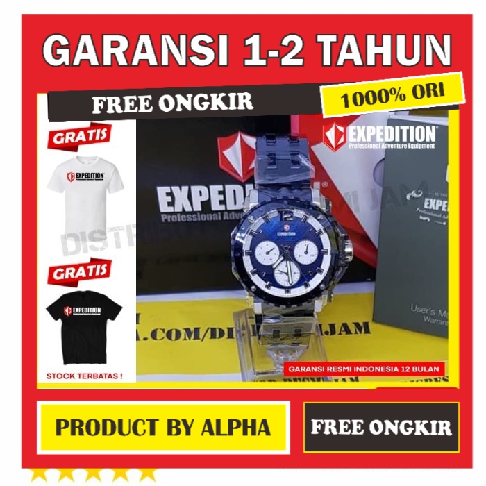 JAM TANGAN ORIGINAL EXPEDITION E6402 B E6402B E 6402B E6402 GARANSI RESMI ORI WANITA CEWEK PEREMPUAN