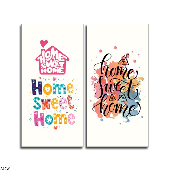 Hiasan Dinding / Wall Decoration 15cm x 30cm Tema Home Sweet Home A12W