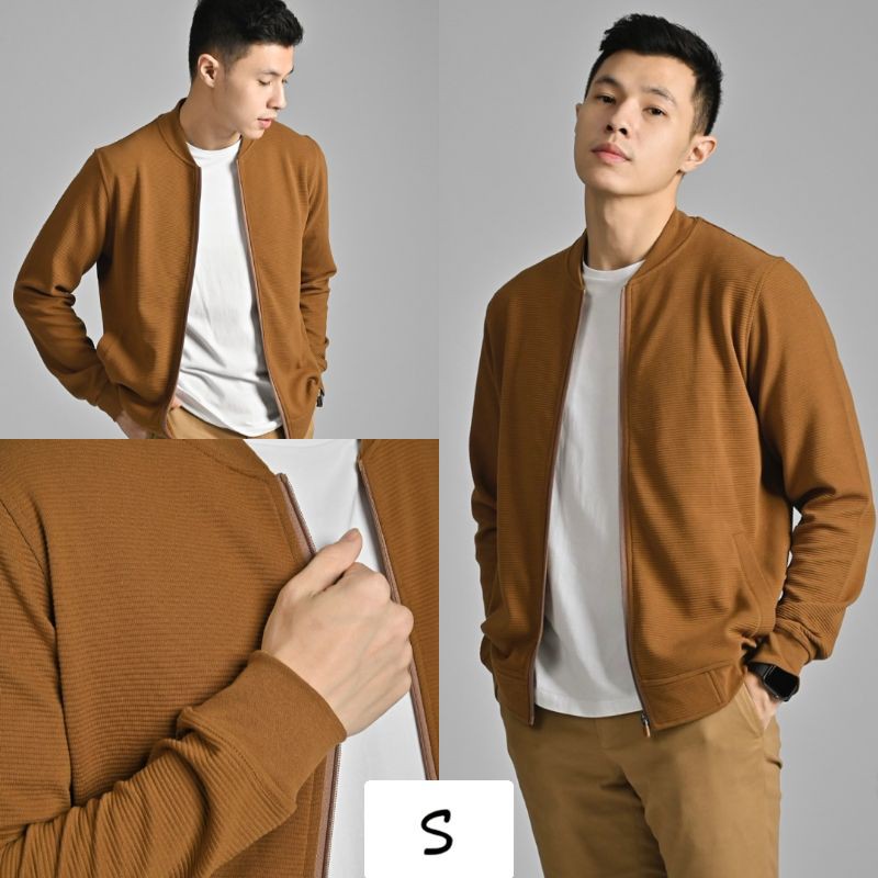 Ottoman Bomber Jacket LIGHT BROWN S by Male id
