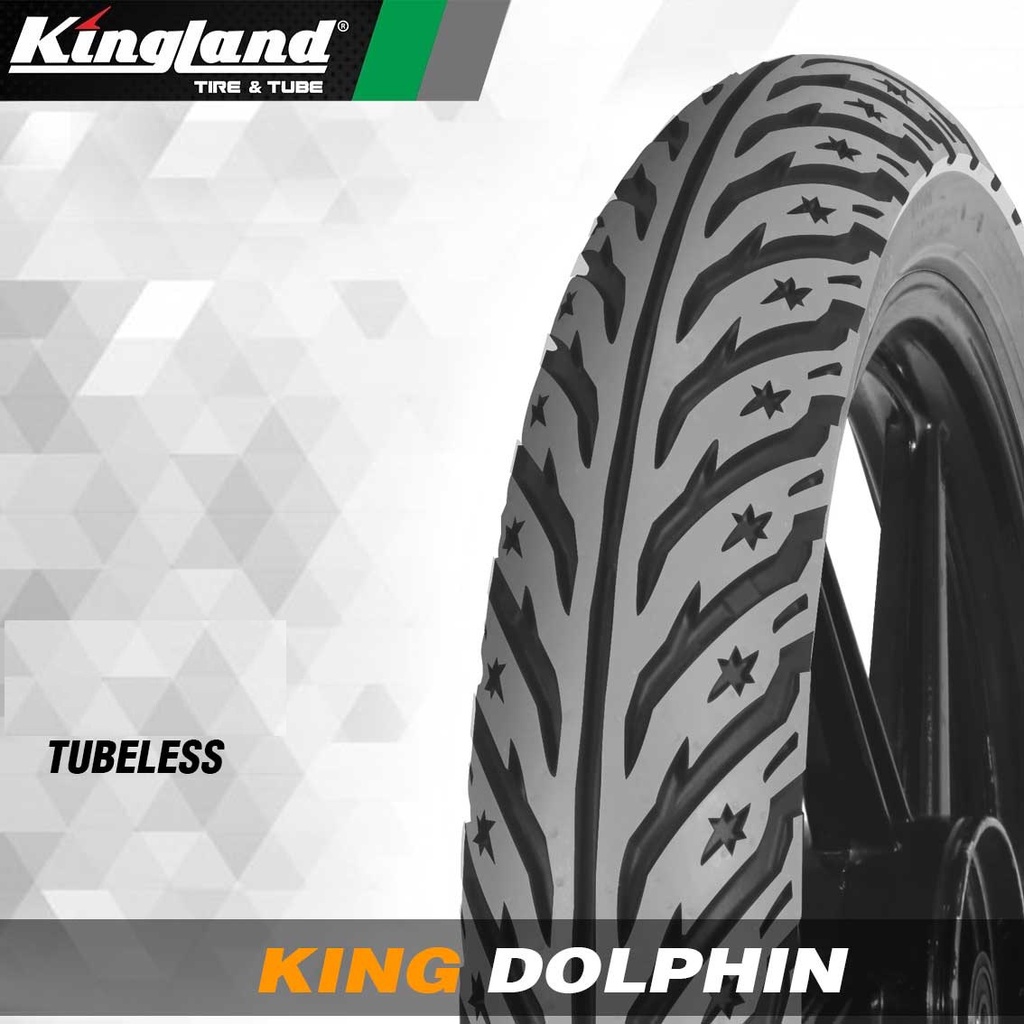 Ban Matic Kingland Dolphin 80/90-14 Tubeless Free Pentil Ban Luar Matic Ring 14 Honda Yamaha Suzuki