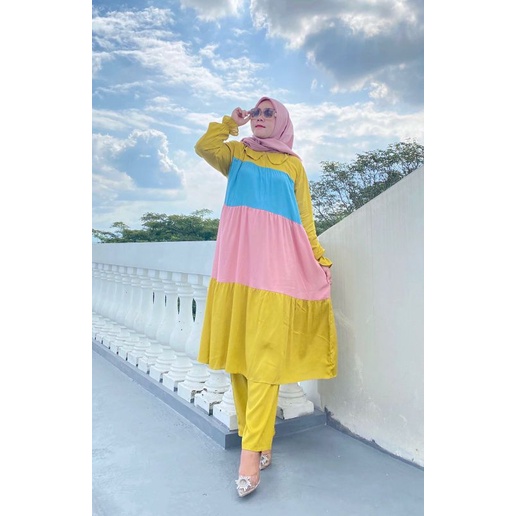 SABRINA SET TUNIK RAYON PREMIUM