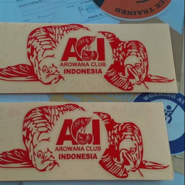 Stiker cutting arowana