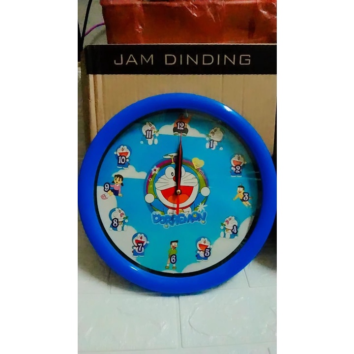 JAM DINDING POLOS KARAKTER / JAM DINDING RUMAH / JAM DINDING BATRAI KARAKTER LUCU / JAM DINDING DORAEMON