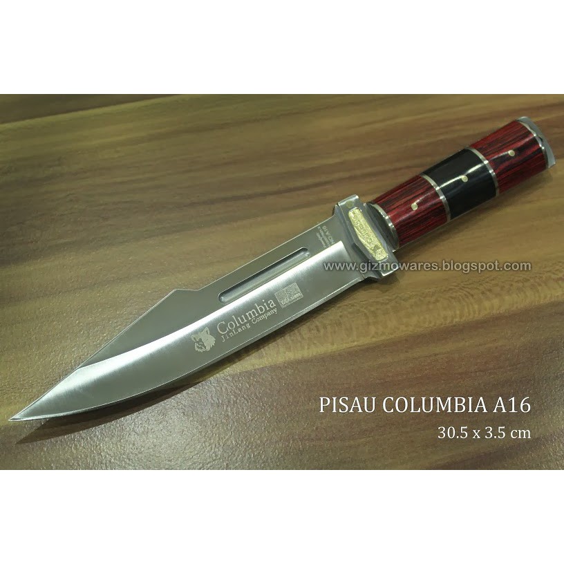 Best Item PISAU COLUMBIA S4ANGKUR SABER A16 HUNTING BERBURU FIXED KNIFE SURVIVAL