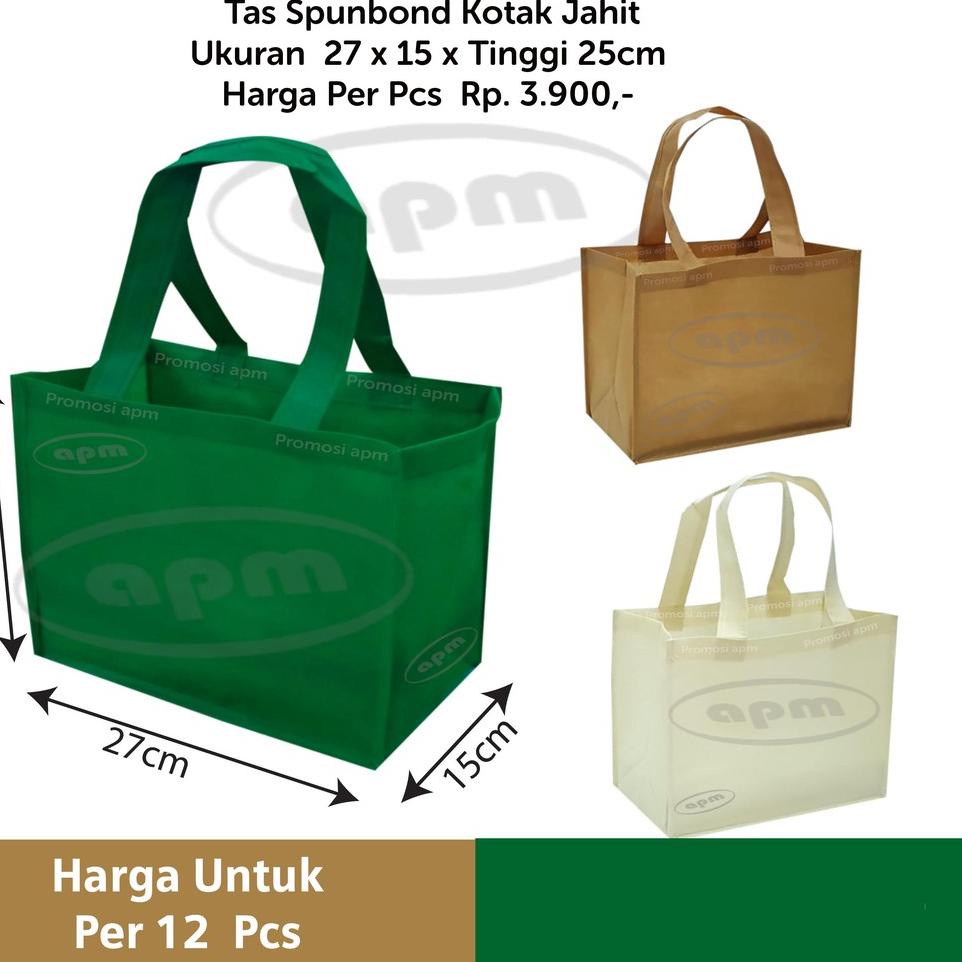 

☞ Tas Spunbond Jahit Kue Brownies Ukuran 27x15x25cm ✰