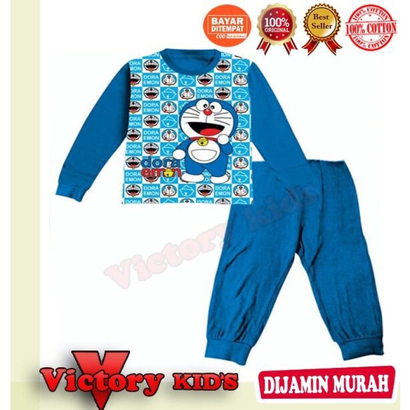 Victory kid's setelan/piyama tangan panjang anak perempuan/laki-laki 1-10 thn