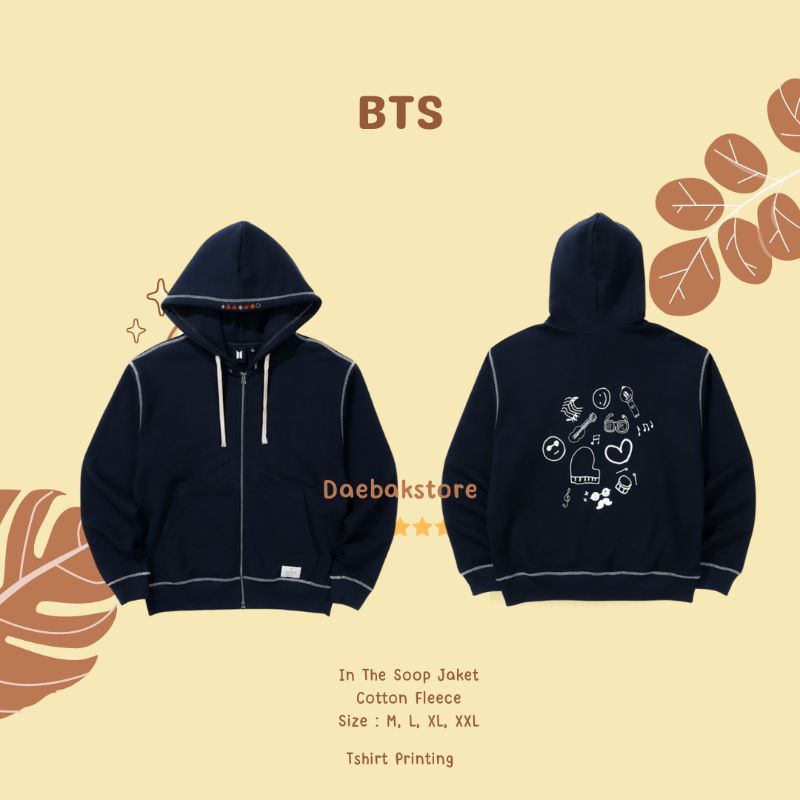 Jaket BTS Permission To Dance PTD On stage (jahitan luar putih)