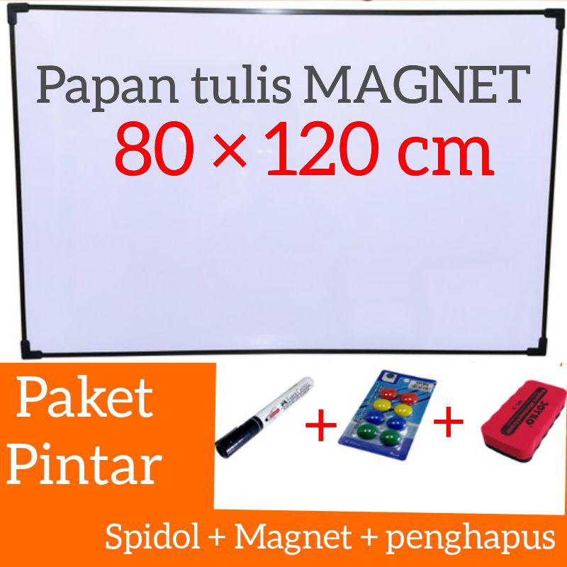

PAPANTULISPUTIH&Tempel WHITE BOARD PAPaN TULIS MAGNET 80×120cm ALATTULIS Offiice &STATIONERY BELAJAR