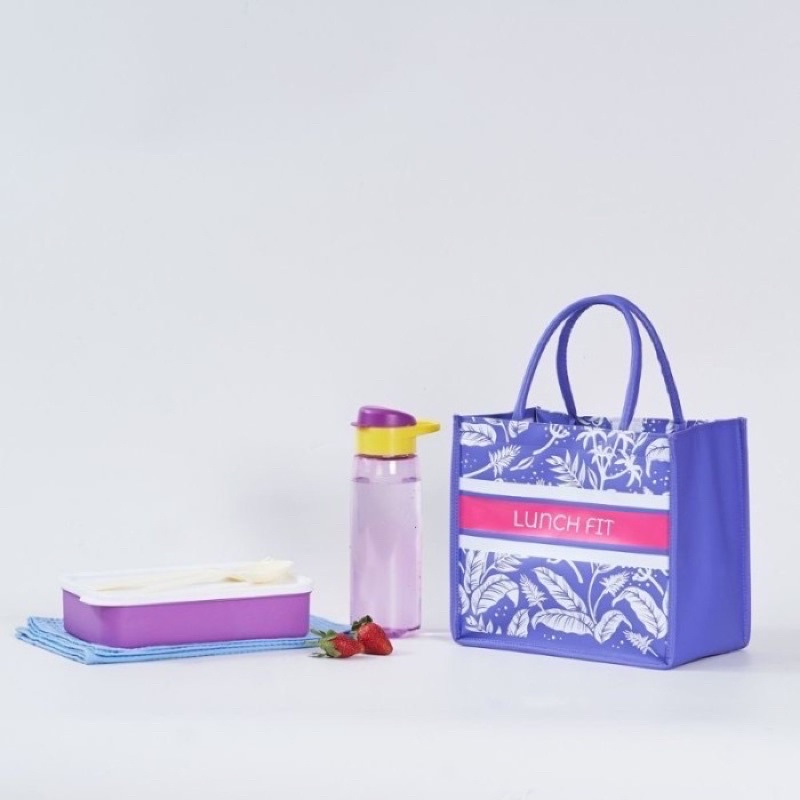 Kotak makan / Lunch fit set / lunch bag / diorora flower