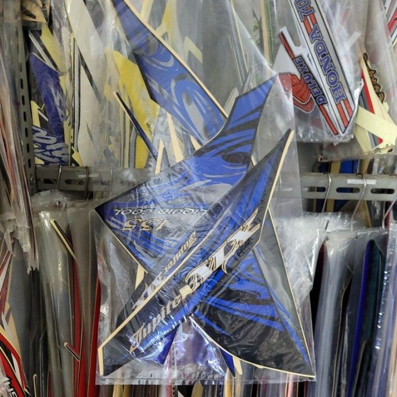STIKER STRIPING JUPITER MX 2011 BIRU HITAM