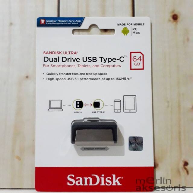 Sandisk 64gb Dual Drive USB Type C 3.1