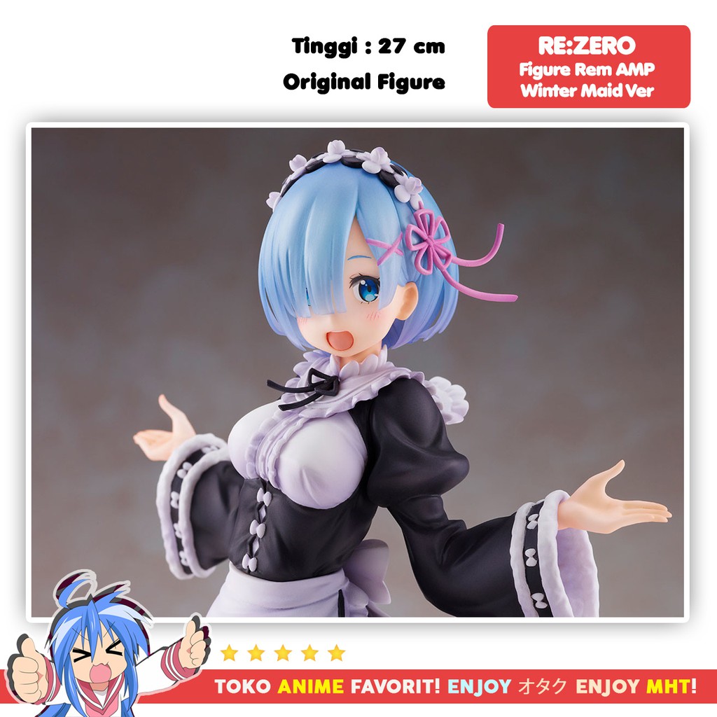 Figure Anime Taito Re Zero AMP Rem Winter Maid Version ORI