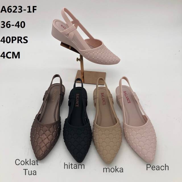 BLC-A623 Sepatu jelly Wedges Duri Angely