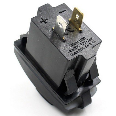 USB Charger Mobil - Motor 2 Port DC 12-24V 3.1A