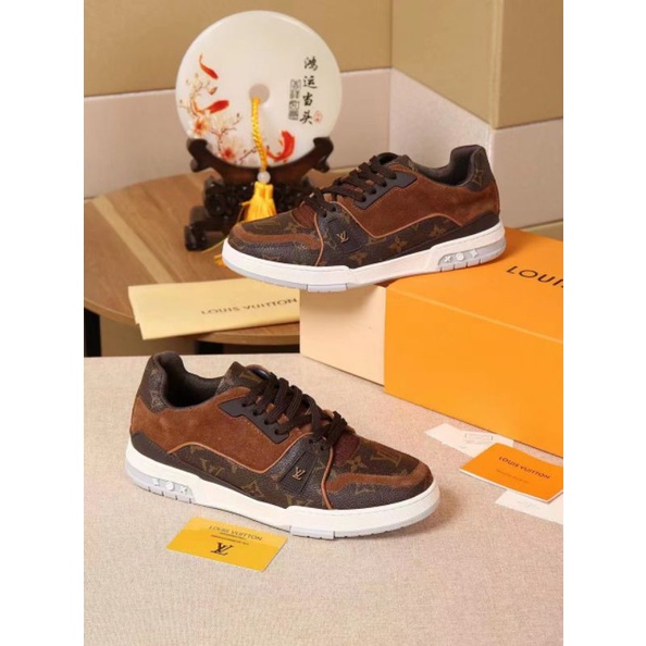 sepatu lv sneaker pria mirror shoes men run away top P1SHOES lou is vuitton cowok baru