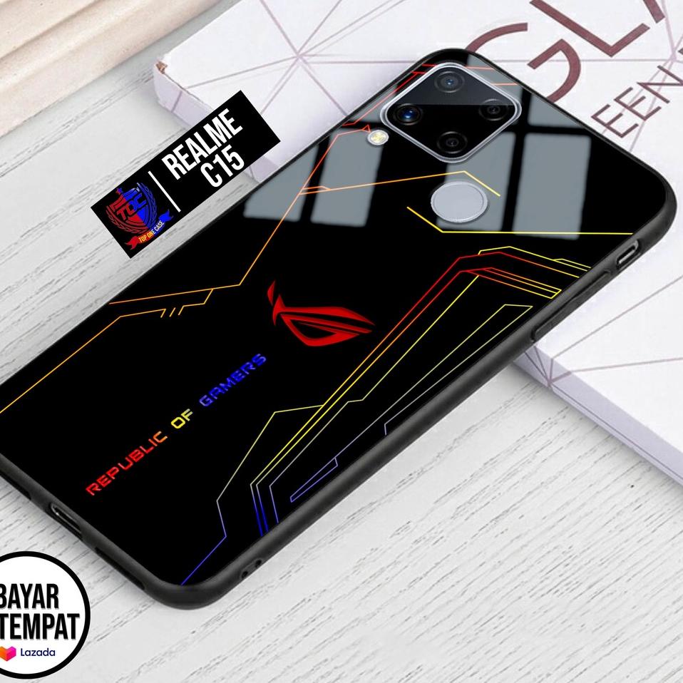 (MURAH) Case REALME C15 - Casing REALME C15 Terbaru Top One Case [ MOTIF ROG ] Casing Hp REALME C15 