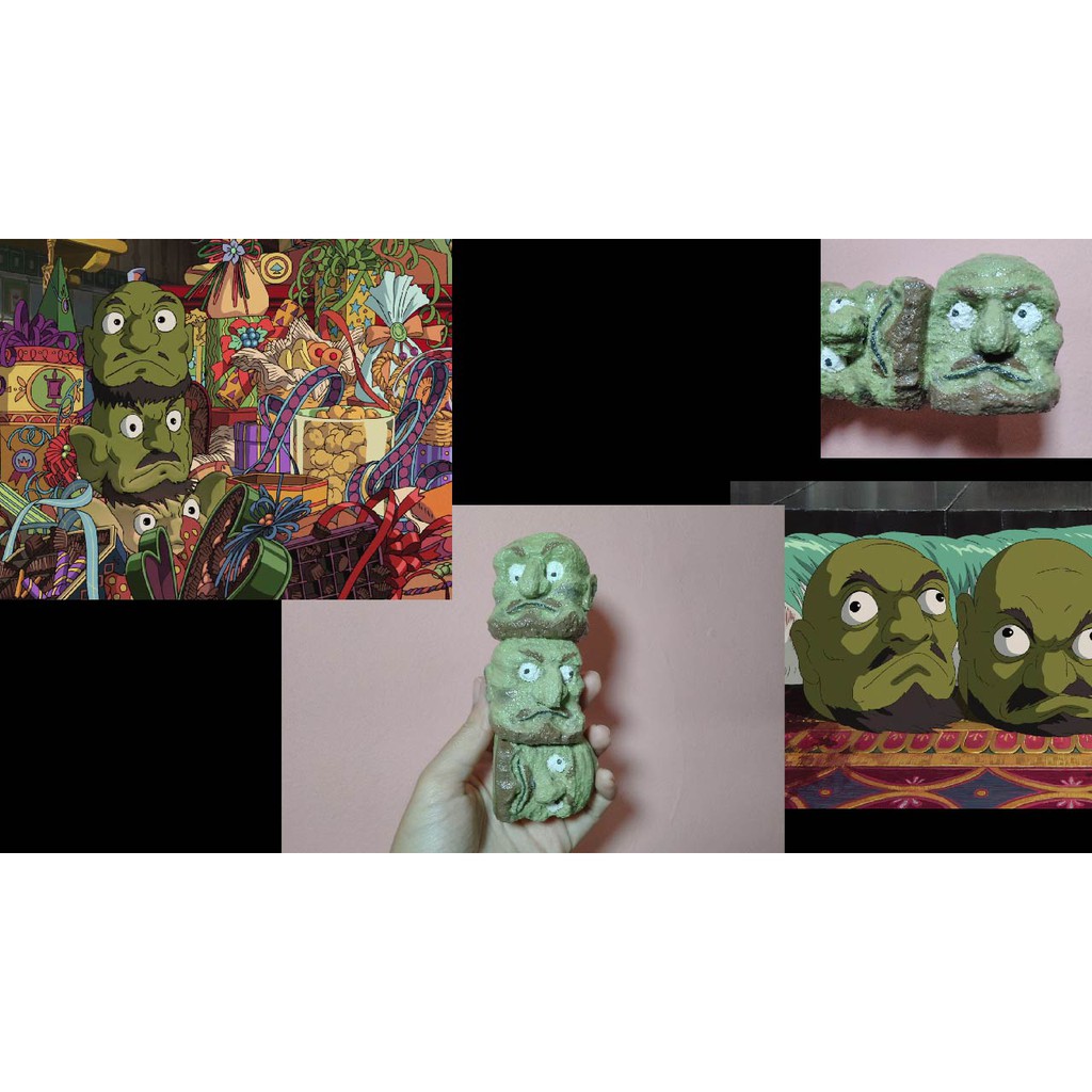 HOMEMADE SQUISHY by artqiq | Kashira, Three Heads, Spirited Away, Studi Ghibli. rare collector