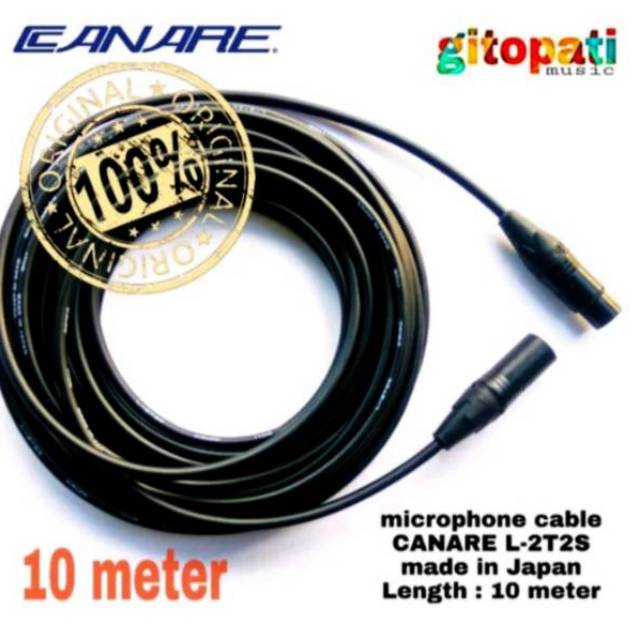 kabel microphone CANARE Original Japan 10 meter kabel mic xlr male to female premium