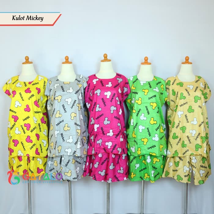 DASTER KULOT MICKEY/BAJU SETELAN/BAJU SANTAI/BAJU TIDUR/DASTER IBU