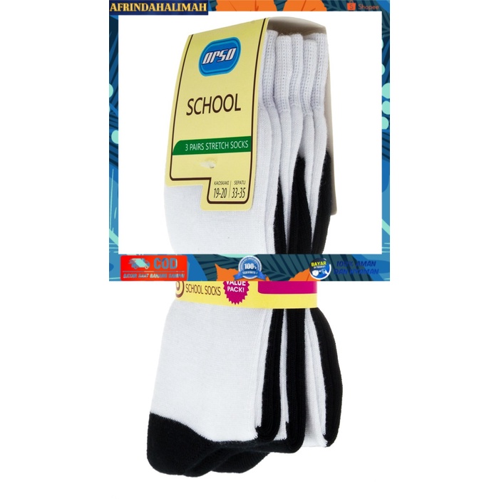 

{TERBARU} Orso Kaos Kaki Sekolah HP 3pasang