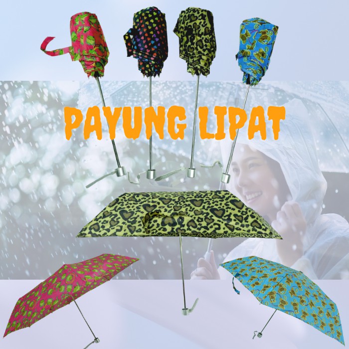 Payung Lipat 3 Mini Imut Simple - Payung Lipat Pensil Ringan Kecil Cocok Untuk Tas Traveling