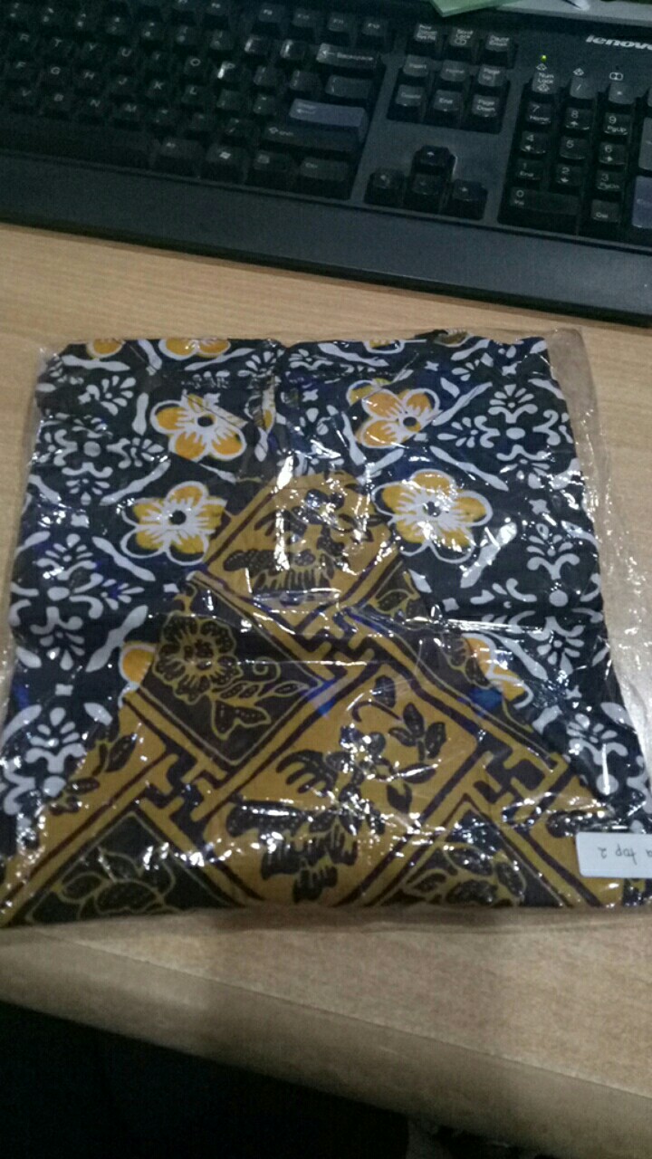 Comfortclothes9 -[ Real Pict] Atasan Batik Wanita Luna Top Seragam Kantor Lengan Pendek Ld 96cm