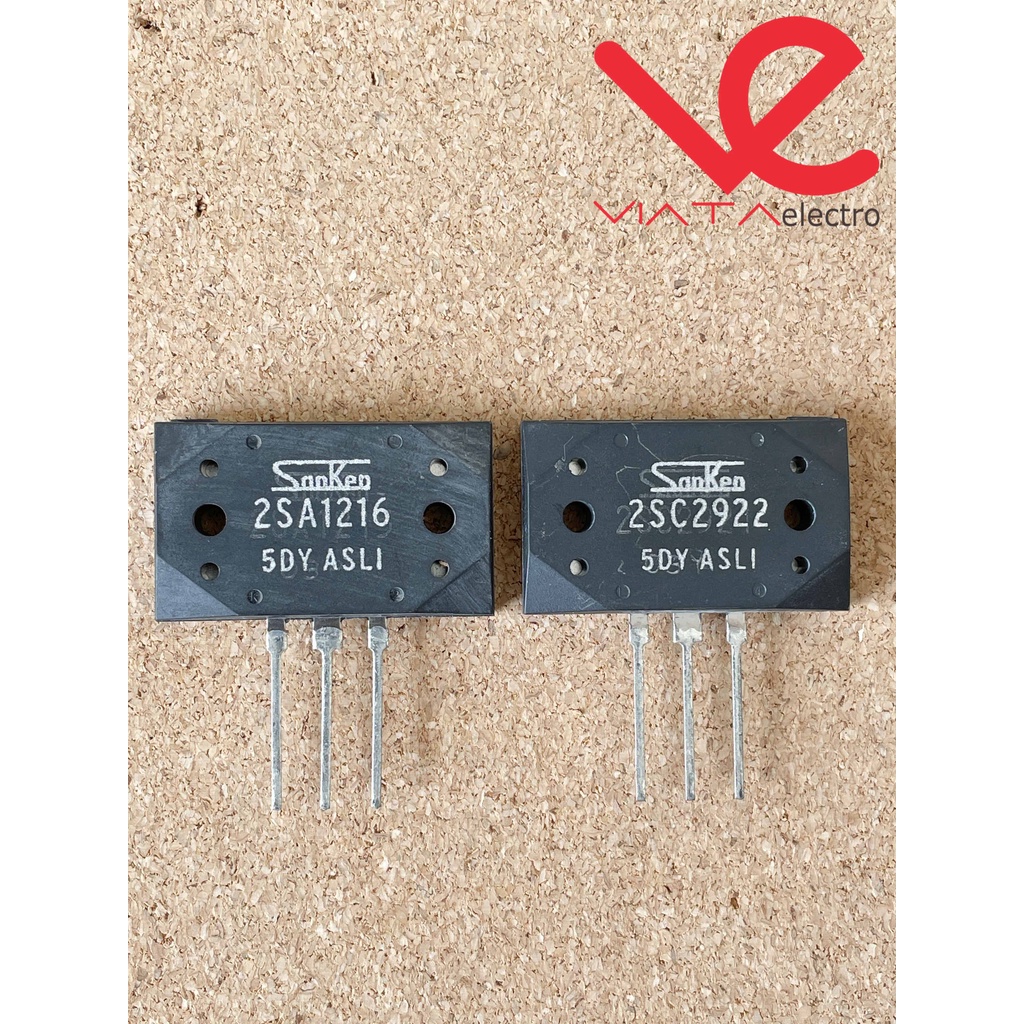 TRANSISTOR A1216 C2922 SANKEN (1SET) ORIGINAL 5DY A 1216 - C 2922 (ORI) A126-C2922 ORI ASLI