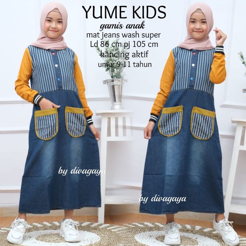 GAMIS ANAK TANGGUNG YUME 9-11 TAHUN