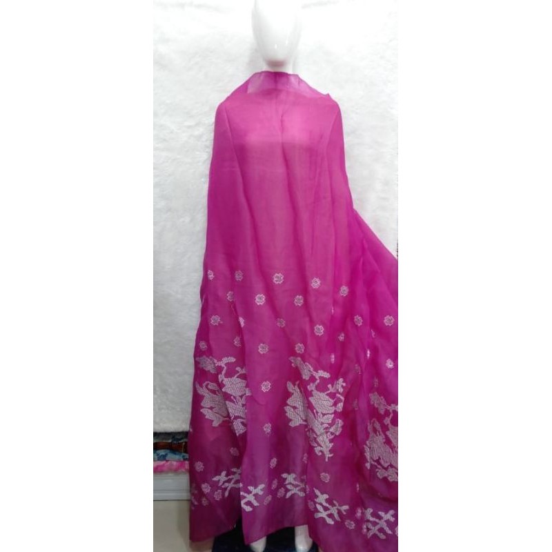 [Harga per 0.5 meter]  Kain organza motif lagosi 1 warna