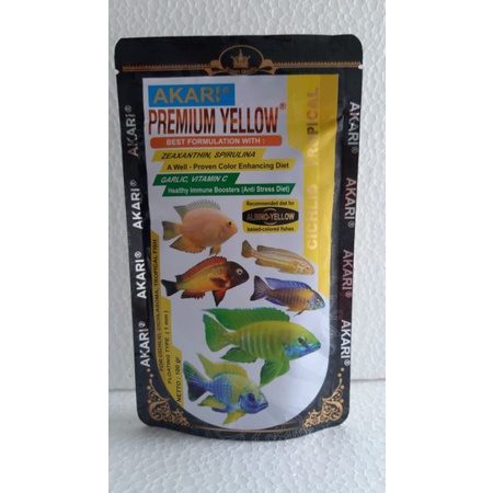 TERMURAH!! PELET AKARI PREMIUM YELLOW 2MM DAN 1MM PAKAN IKAN PREDATOR CHANNA DLL