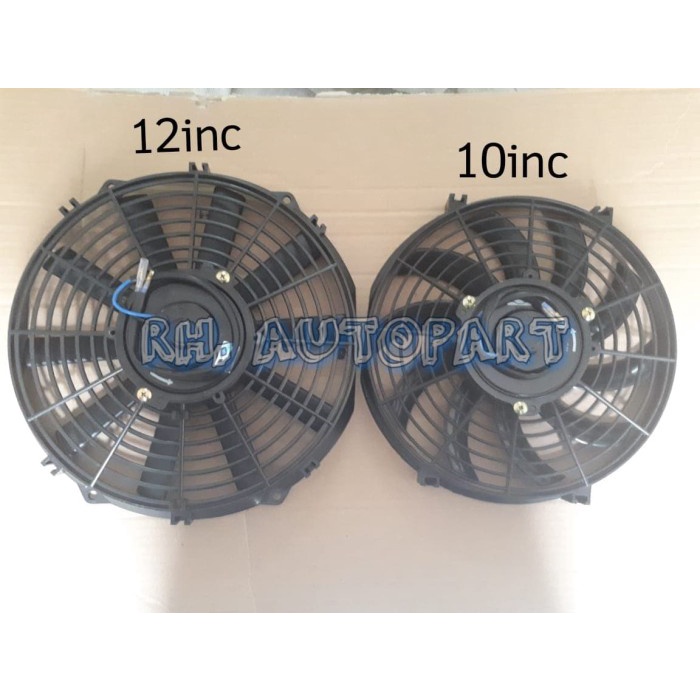 Extra Fan AC Mobil 12 inch 12v universal Rangka plastik