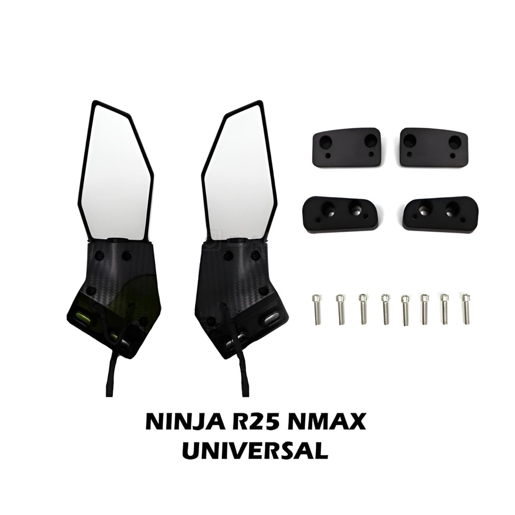 SPION WINGLET FAIRING PLUS SEIN SEN KANAN KIRI COCOK UNTUK MOTOR NMAX CBR NINJA R25 NINJA 250 R15 DLL UNIVERSAL PNP SPION WINGLET MAX PROTAPER KARBON CARBON