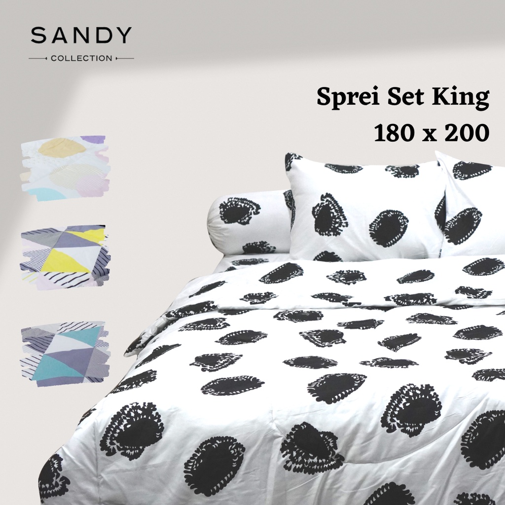 Sprei Set Festivo Ukuran 180x200 Microfiber Motif Minimalis Aesthetic King Tinggi 20cm