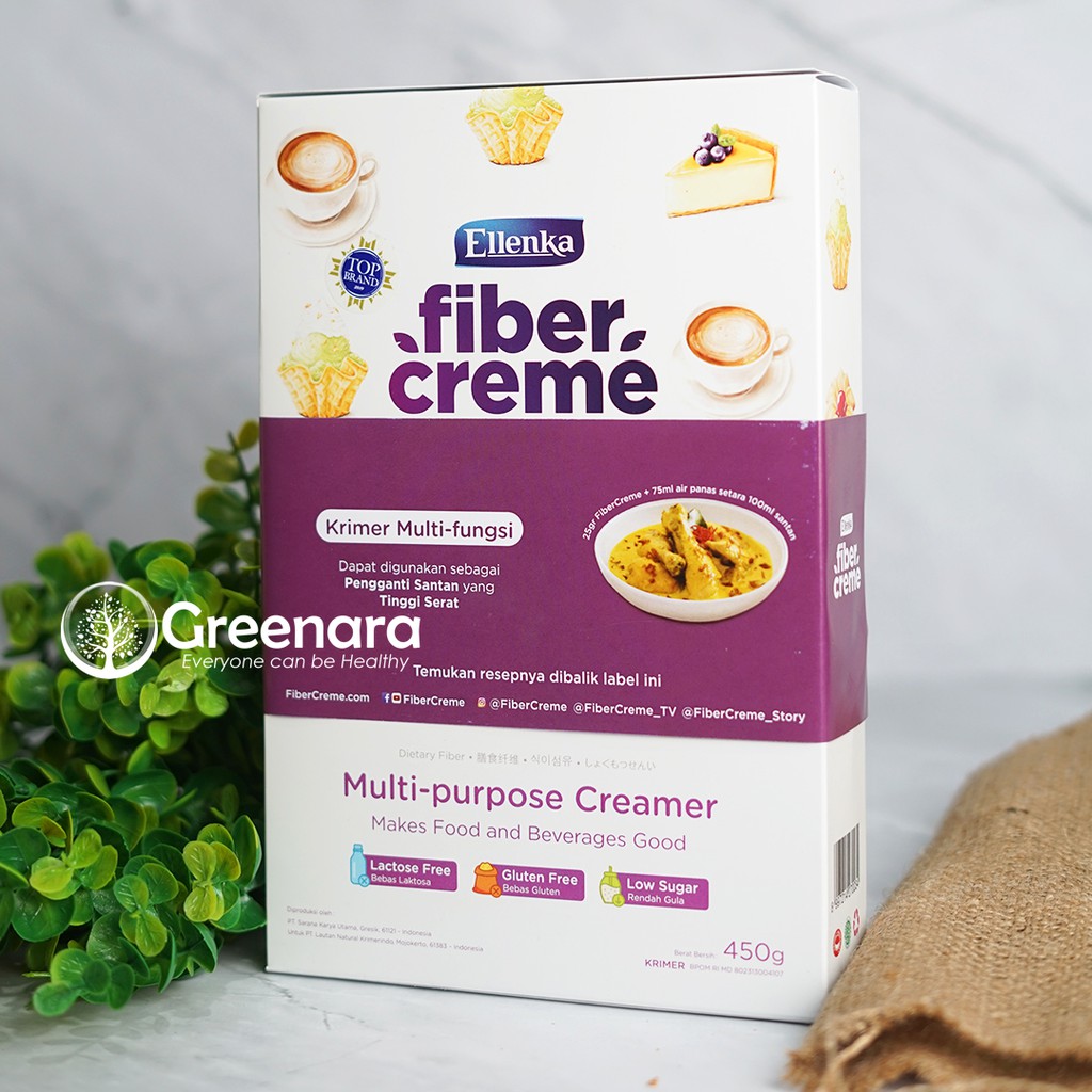 

Alsiha Sehat Alami Organik Fiber Creme Ellenka 450g (pengganti santan dan susu)